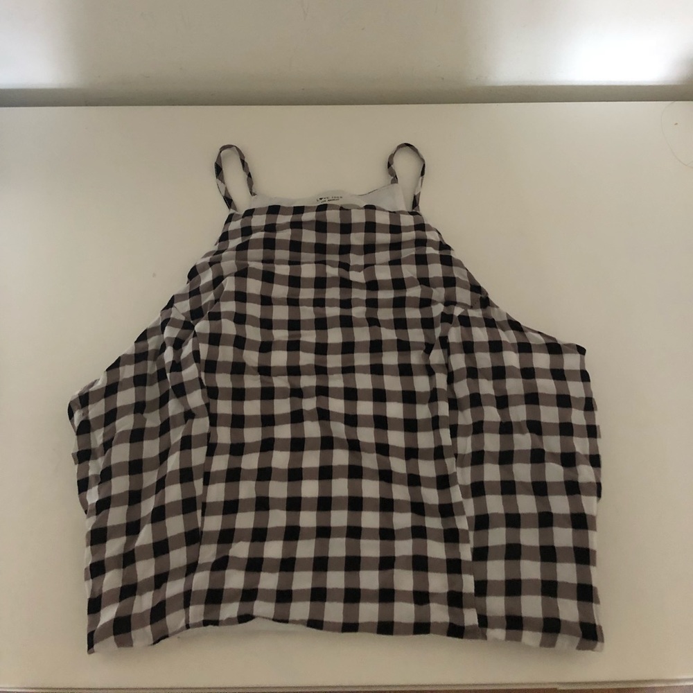 Gingham Halter Crop Top